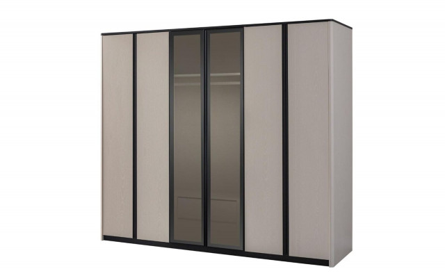 Wardrobe Closet Coat Closet Modern Wood Wardrobe Gray