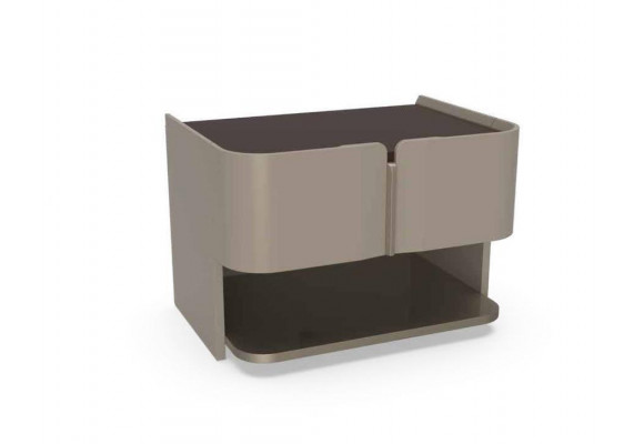 Gray Design Nightstand Console Side Tables Bedroom Wood Luxury