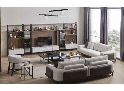 Sofa set 331 seater 3x coffee tables luxury designer living room set