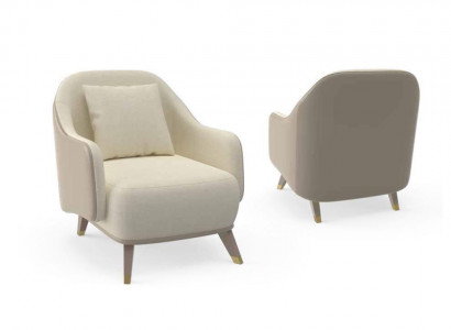 Armchair 1-Seater Upholstered Sofas Design Luxury Textile Couch White Sofa New