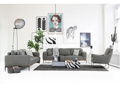 Sofa set 431 seater sofa modern fabric set grey group living room