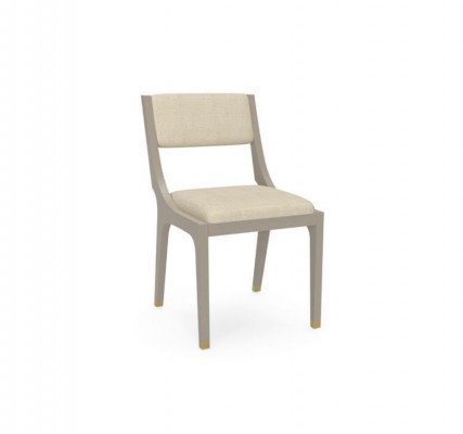 Designer chair dining room chair fabric white real wood new