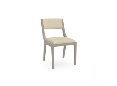Designer chair dining room chair fabric white real wood new