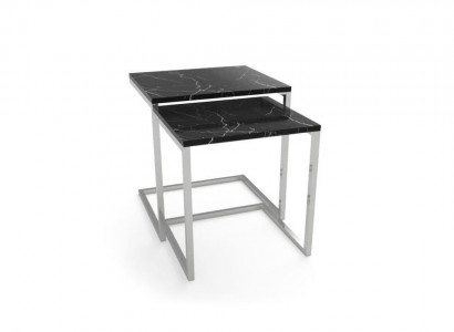 Side table living room furniture material black stainless steel design table