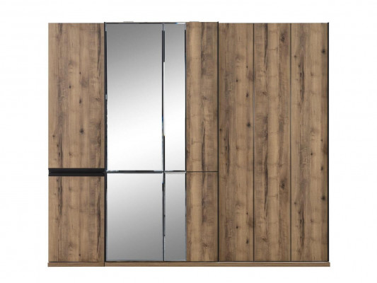Cabinets Wardrobes Luxury Wardrobe Brown Wood Mirror Large