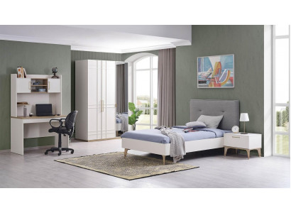 Children's room set children's bed youth bed bed set 4-piece white wood