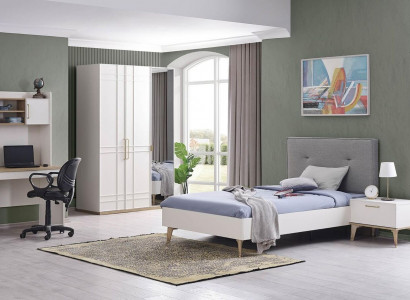 Children's room set children's bed youth bed bed set 4-piece white wood