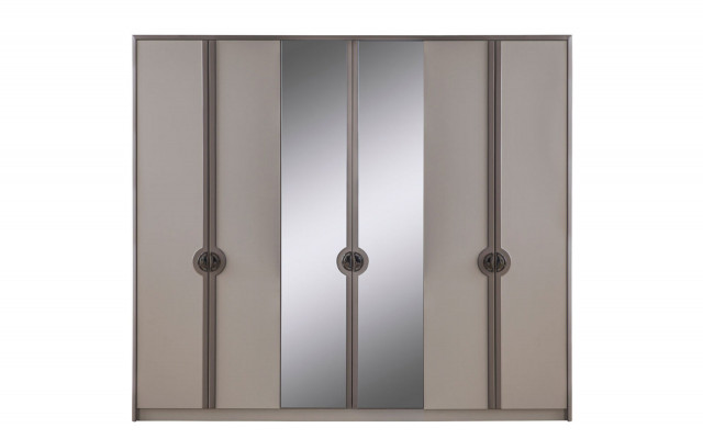 Wardrobe closet cabinet modern wooden cabinet gray
