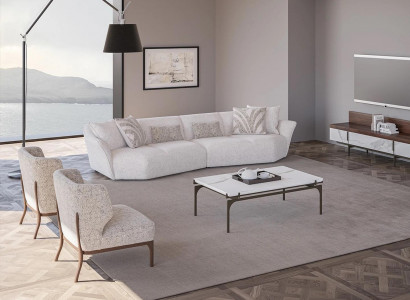 Living Room Set 4-piece Design Upholstered Furniture Textile Modern Sofa Four-seater New