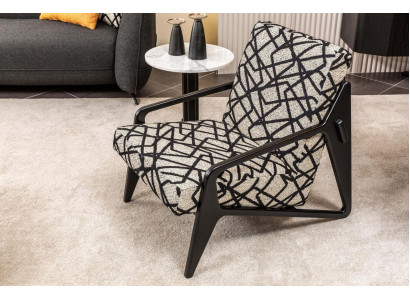 Modern living room armchair designer single seat black upholstered furniture new