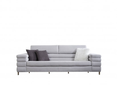 Gray three-seater luxury 3-seater sofa living room furniture wooden frame couch