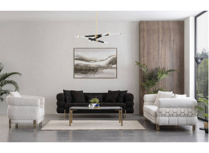 Sofa set 3+3+1 seater luxury armchair living room suite sofas 3-piece