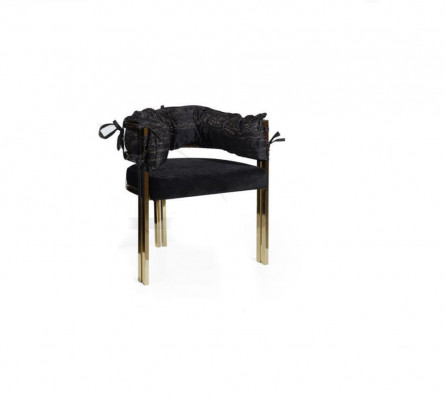 Black metal chair designer dining chairs luxury stainless steel chairs