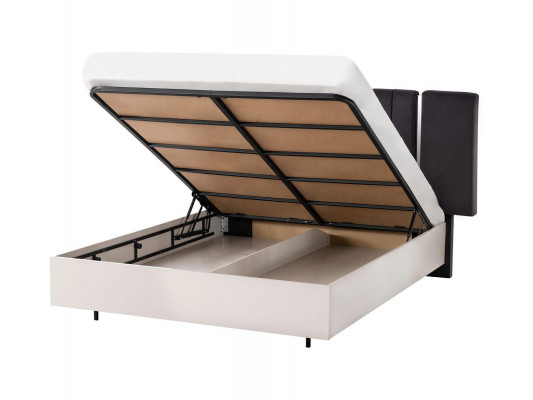 Double bed suite bedroom white bed frame set 3-piece bedside tables