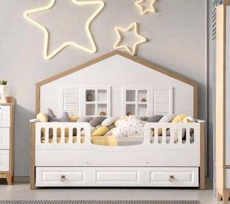 Perfect children's room bed frame children's room furniture light wood novelty