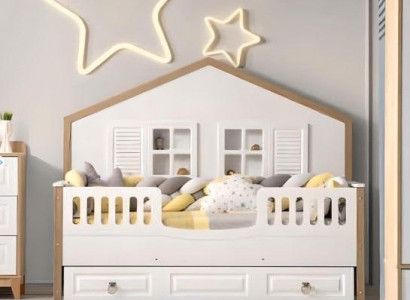 Perfect children's room bed frame children's room furniture light wood novelty