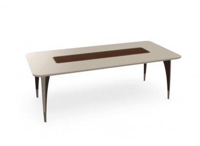 Luxurious dining table for dining room in white color modern wood furniture