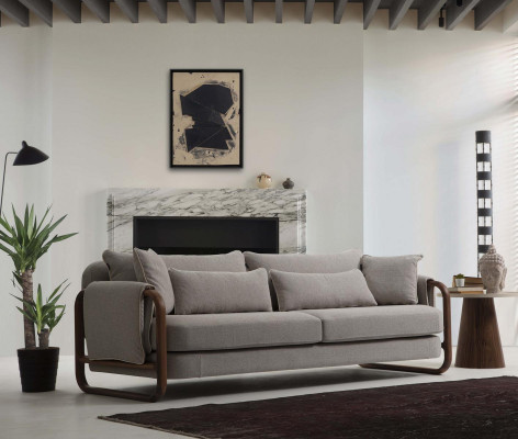 4-seater sofa, modern fabric gray, sofas design living room new