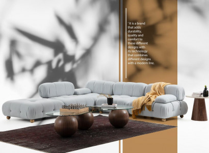 Corner sofa fabric living room sofas corner gray modern polyester design