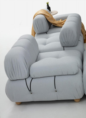Corner sofa fabric living room sofas corner gray modern polyester design