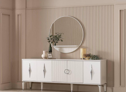 Sideboard sideboard with mirror set dresser wood white dining room