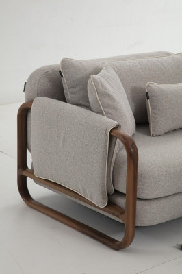 Sofa Set 431 Seater Armchair Modern Fabric Gray Set Living Room Group