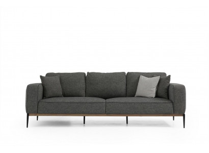 Three-seater sofa 3-seater fabric modern sofa design living room gray