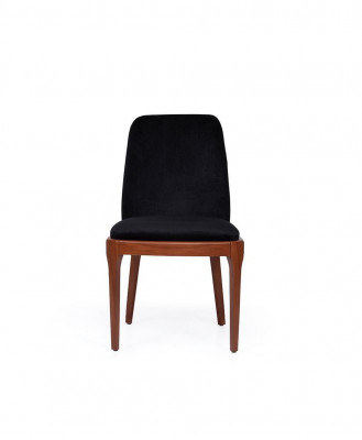 Black-Brown Upholstered Chair Designer Dining Room Furniture Single-Seater Chair