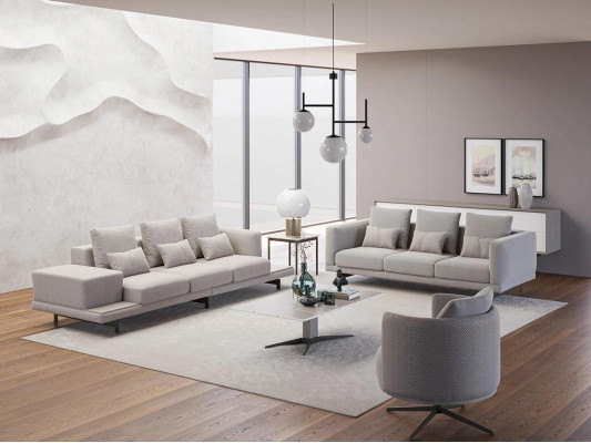 Living Room Sofa Set Modern Furniture 2x Sofa Three-Seater Upholstered Armchair