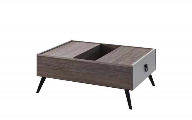 Coffee table wood side table grey living room