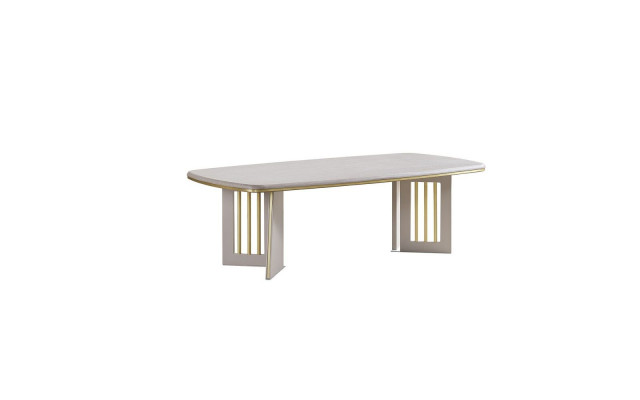 White Semi-Circular Noble Coffee Table Designer Wooden Furniture Luxury Wooden Tables