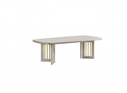 White Semi-Circular Noble Coffee Table Designer Wooden Furniture Luxury Wooden Tables