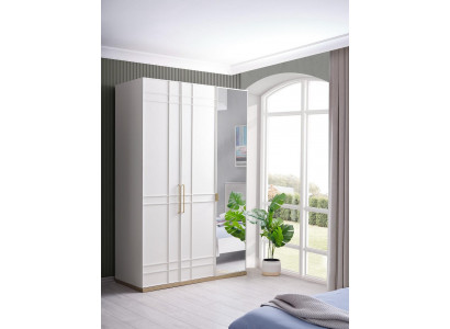 Wardrobe Cabinets Wooden Cabinet Wood White Mirror Children's Room