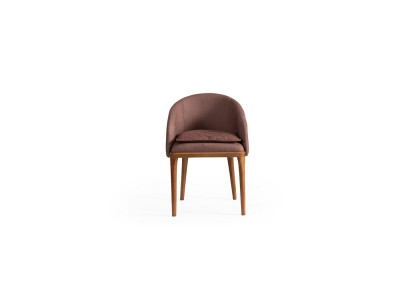 Exclusive Brown Dining Chair Designer Single-Seater Wooden Frame Chairs