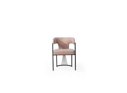 Beige designer chair metal chairs luxurious dining room upholstered chairs