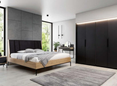 Wardrobe Black Luxury Wood Bedroom Elegant Closet Design Modern