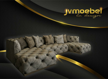 Sectional sofa couch upholstered suite U-shape couches Chesterfield furniture sofas new