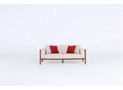 Sofa 2-seater Loveseat Modern Fabric Sofas Design Living Room New White