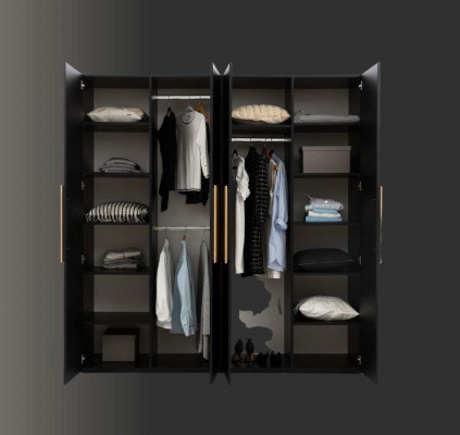 Wardrobe Grey Luxury Wood Bedroom Wardrobe Design Closet Wardrobe