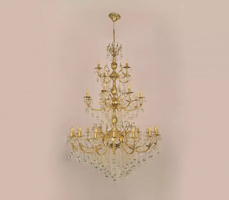 Luster Chandelier Ceiling Light XXL Luxury Gold Ceiling Lamp Crystal