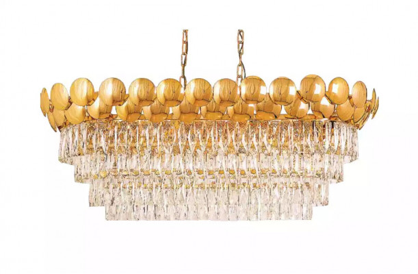 Chandelier Ceiling Light Gold Ceiling Lamp Crystal XXL Style