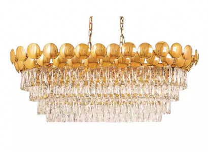Chandelier Ceiling Light Gold Ceiling Lamp Crystal XXL Style