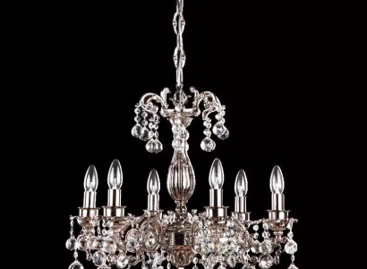 Lamp Chandelier Light Classic Luxury Living Room Chrome Crystal