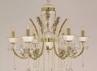 Luxury chandelier ceiling lamp gold crystal 60x100cm