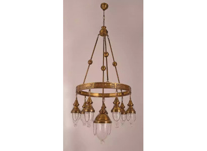 Ceiling lamp pendant light fixture living room shiny glass lamps