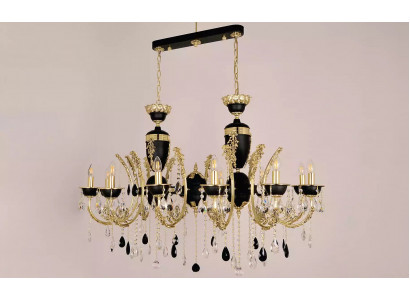 Ceiling light luxury chandelier ceiling lamp chandelier crystal black lamp