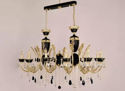 Ceiling light luxury chandelier ceiling lamp chandelier crystal black lamp