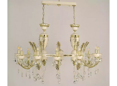 Lamp Ceiling Light Luxury Chandelier Ceiling Lamp Lustre Beige Crystal