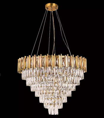 Luster Chandelier Ceiling Light Luxury Gold Ceiling Lamp Crystal