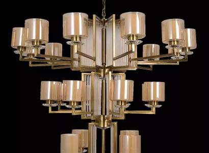 Ceiling fixture chandelier luxury gold ceiling lamp glass modern